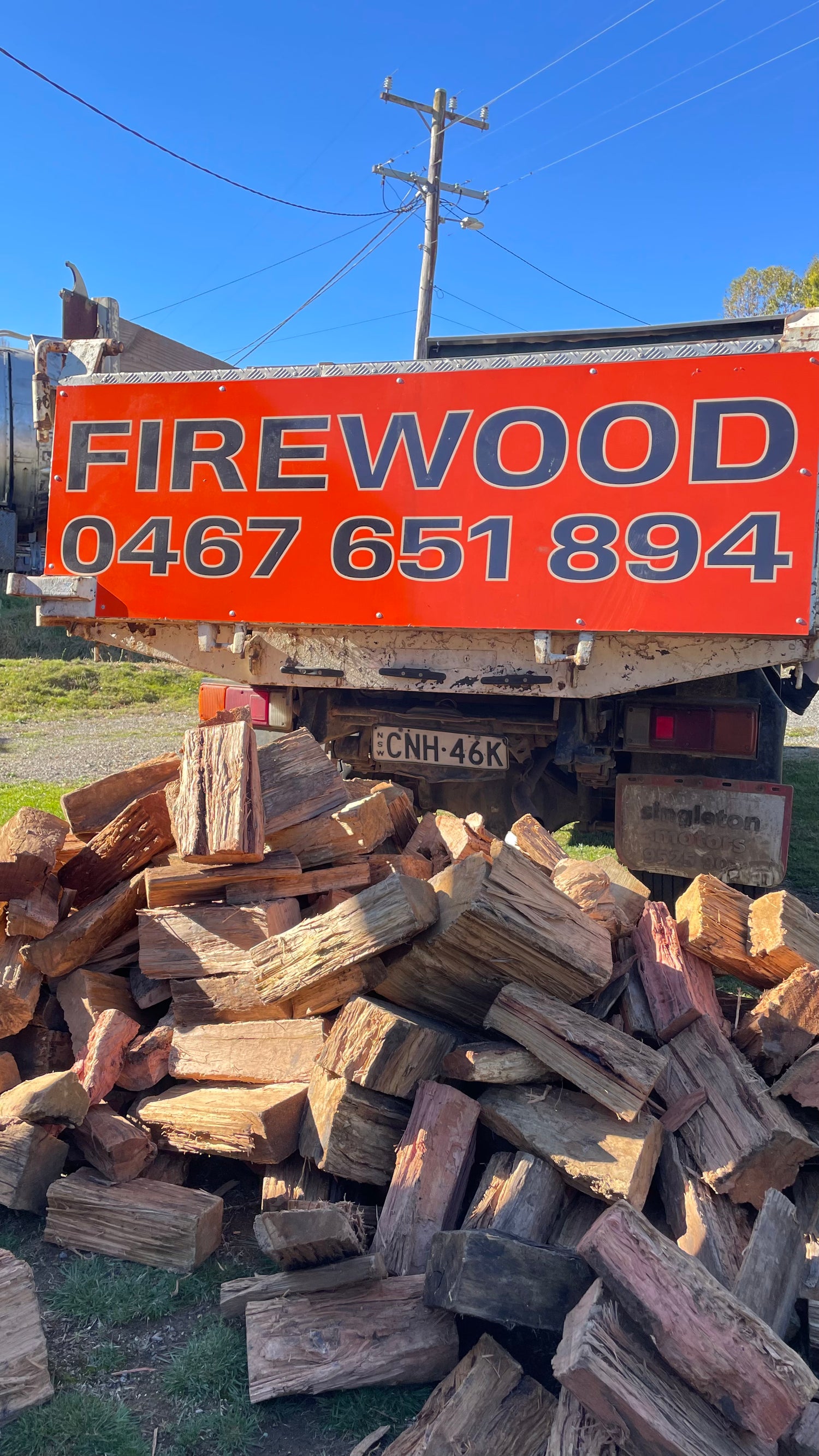 Mixed hardwood prepared for local firewood delivery
